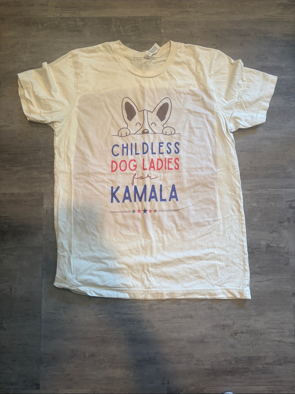 Childless Dog Ladies for Kamala White Graphic Kids Tee